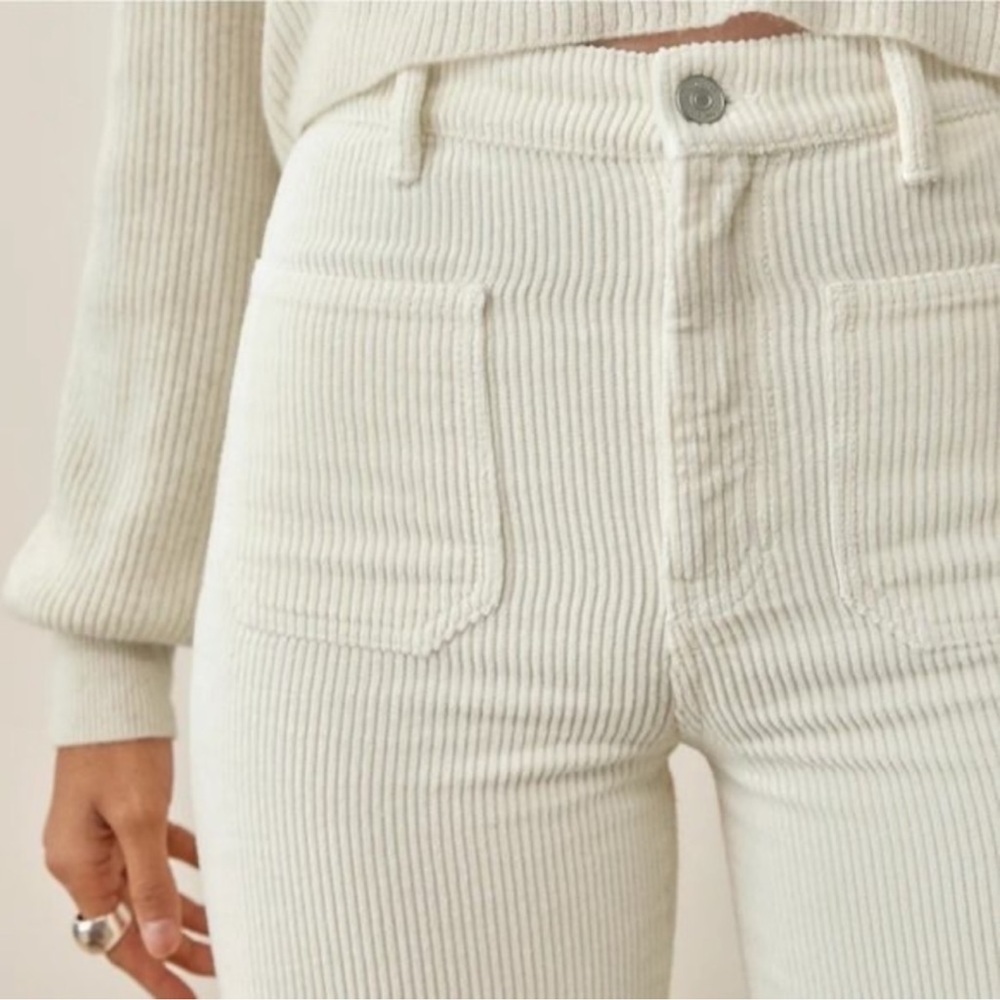 Alyssa High Rise Wide Leg Pant Cream — Reformation— NWT